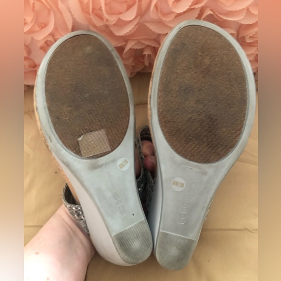 BCBGeneration Silver Wedge Sandals - Picture 4 of 4